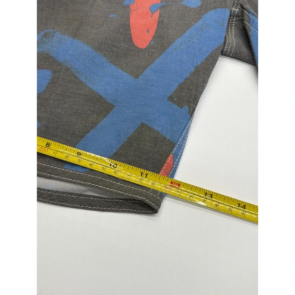 Quiksilver‎ Mens Board Shorts Gray Blue Orange Abstract Print Size 38